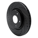 R1 14-23 Nissan X-Trail (Mexico) Front Left Drilled & Slotted Black Brake Rotor