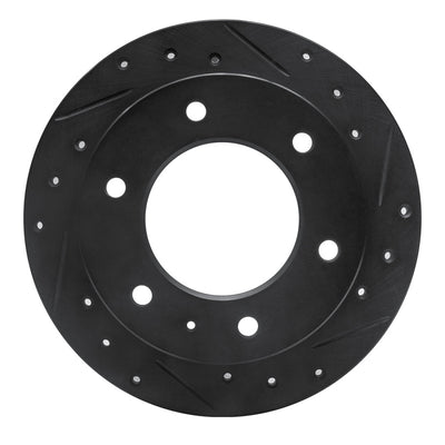 R1 88-95 Isuzu AMIGO Rear Right Drilled & Slotted Black Brake Rotor
