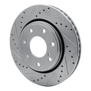R1 10-14 Ford F-150 4WD Front Left Drilled & Slotted Silver Brake Rotor