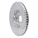 R1 09-15 Toyota Venza Front Left Drilled & Slotted Silver Brake Rotor