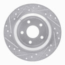 R1 16-18 Ford Focus Front & Rear Drilled & Slotted Silver Brake Rotor Set