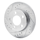 R1 01-06 Audi TT Quattro Rear Left Drilled & Slotted Silver Brake Rotor