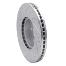 R1 06-21 Subaru WRX Front Right Drilled & Slotted Silver Brake Rotor