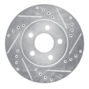 R1 86-90 Chrysler Town & Country Front Right Drilled & Slotted Silver Brake Rotor