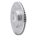 R1 12-23 Hyundai ACCENT Front Right Drilled & Slotted Silver Brake Rotor