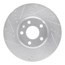 R1 08-25 Audi A4 Front Drilled & Slotted Silver Brake Rotor Set