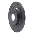 R1 00-09 Honda S2000 Rear Right Drilled & Slotted Black Brake Rotor