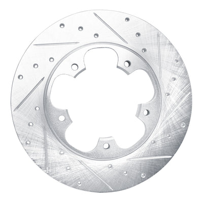 R1 15-25 Ford Transit-150 Rear Right Drilled & Slotted Silver Brake Rotor