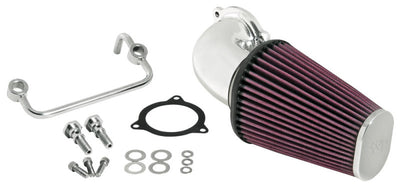 K&N 08-10 Harley-Davidson Touring Models Performance Intake Kit - Bright Aluminized
