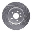 R1 07-18 Volvo V60 Rear Left Drilled & Slotted Silver Brake Rotor