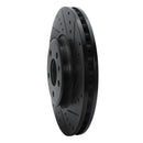 R1 08-12 Audi Q5 (Mexico) Front Right Drilled & Slotted Black Brake Rotor