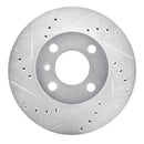 R1 76-77 BMW 320I (USA/Canada) Front Left Drilled & Slotted Silver Brake Rotor