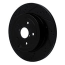 R1 18-24 Subaru WRX Front & Rear Drilled & Slotted Black Brake Rotor Set