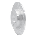 R1 14-20 Infiniti QX30 Rear Right Drilled & Slotted Silver Brake Rotor