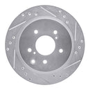 R1 1989-96 Nissan 300ZX Rear Drill & Slot Silver Rotors