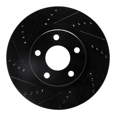 R1 97-05 Buick Park Avenue Front Left Drilled & Slotted Black Brake Rotor