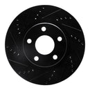 R1 97-05 Buick Park Avenue Front Left Drilled & Slotted Black Brake Rotor