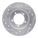 R1 90-94 Eagle TALON Rear Right Drilled & Slotted Silver Brake Rotor