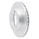 R1 01-04 Honda Passport Front Right Drilled & Slotted Silver Brake Rotor