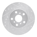 R1 88-93 Toyota Celica Front Right Drilled & Slotted Silver Brake Rotor