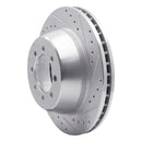 R1 75-94 Ford E-350 Econoline Front Right Drilled & Slotted Silver Brake Rotor