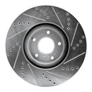 R1 07-15 Infiniti G37 Front Drilled & Slotted Silver Brake Rotor Set