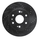 R1 09-20 Chevrolet TAHOE Front Right Drilled & Slotted Black Brake Rotor