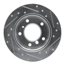 R1 02-18 Dodge Sprinter 3500 Rear Left Drilled & Slotted Silver Brake Rotor
