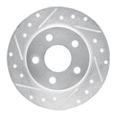 R1 93-05 Ford Taurus SHO Rear Left Drilled & Slotted Silver Brake Rotor