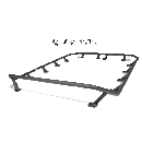 Go Rhino SRM300 Tri-Rail Kit (For 60x40in. Rack) - Tex. Blk (Rails ONLY - Req. Platform)