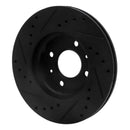 R1 06-12 Dodge Attitude (Mexico) Front Right Drilled & Slotted Black Brake Rotor