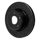 R1 05-06 Pontiac GTO Front Right Drilled & Slotted Black Brake Rotor