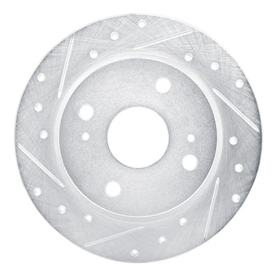 R1 79-81 Toyota Celica Rear Left Drilled & Slotted Silver Brake Rotor