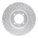 R1 1981-1987 Saab 900 Front Right Drilled & Slotted Silver Brake Rotor