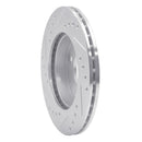 R1 99-05 Toyota Echo Front Right Drilled & Slotted Silver Brake Rotor