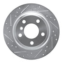R1 06-20 BMW 428i Rear Drilled & Slotted Silver Brake Rotor Set