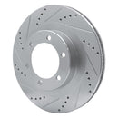 R1 03-09 Lexus GX470 Front Left Drilled & Slotted Silver Brake Rotor