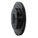 R1 97-04 Ford F-150 4WD Front Right Drilled & Slotted Black Brake Rotor