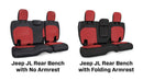 PRP 2018+ Jeep Wrangler JLU/4 door Rear Bench Cover with Cloth Interior - Black/Red