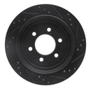 R1 07-17 Ford ExpeditIon Front & Rear Drilled & Slotted Black Brake Rotor Set
