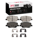 DFC 17-23 Fiat 500X Front Drilled & Slotted Geoperformance Rotors 5000 Advanced Pads w/Hardware