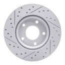 R1 13-19 Nissan Sentra Front Right Drilled & Slotted Geo-Carbon Rotor