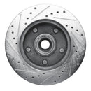 R1 94-01 Ford E-150 Econoline Club Wagon Front Right Drilled & Slotted Silver Brake Rotor