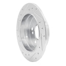 R1 83-95 Mercedes-Benz 300CE Rear Right Drilled & Slotted Silver Brake Rotor