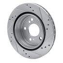 R1 92-94 Mercedes-Benz 500E Rear Left Drilled & Slotted Silver Brake Rotor