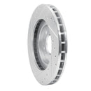 R1 91-93 Dodge STEALTH Front Right Drilled & Slotted Silver Brake Rotor