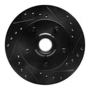 R1 98-02 Ford Ranger (USA/Canada) Front Right Drilled & Slotted Black Brake Rotor