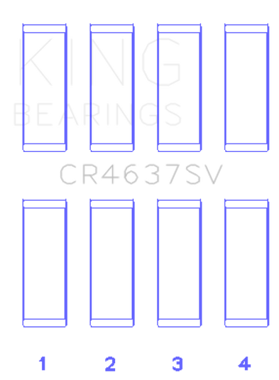 King Engine Bearings Audi BYT/CDNC/CCZD/CPSA (Size 0.50) Connecting Rod Bearing Set