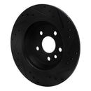 R1 09-15 Ford Focus RS (Mexico) Rear Left Drilled & Slotted Black Brake Rotor