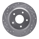 R1 84-87 Chevrolet Corvette Front Left Drilled & Slotted Silver Brake Rotor